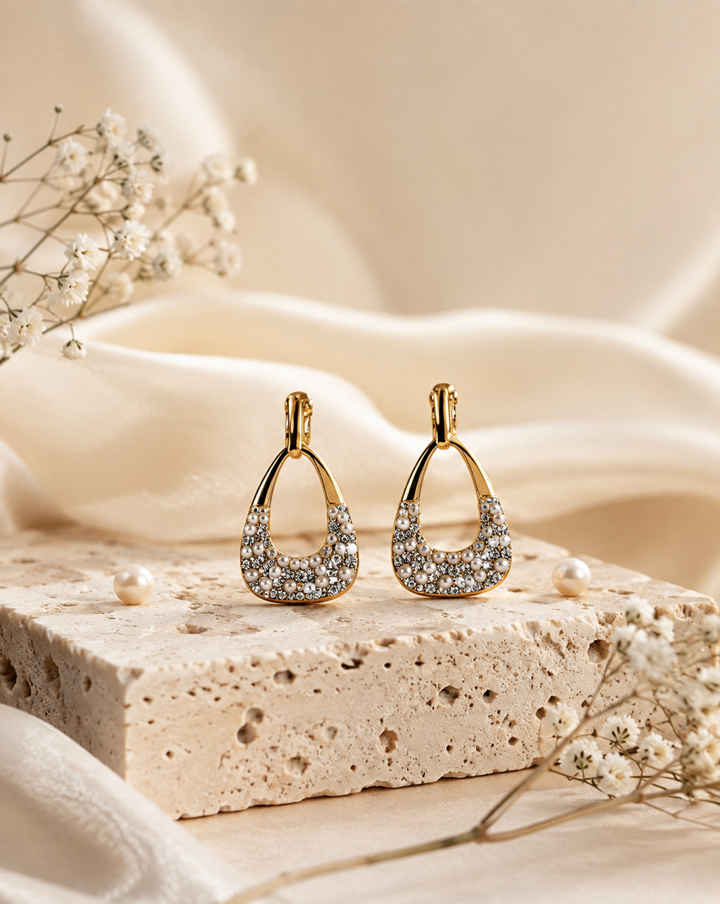 Crystal Teardrop Studs