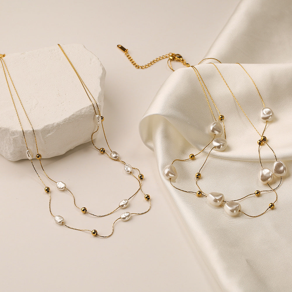 Moonlit Pearl Necklace
