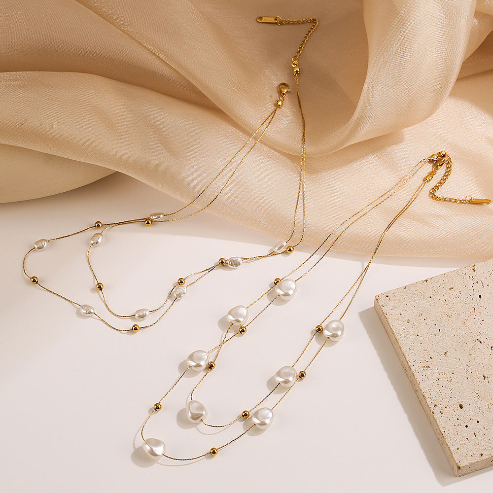 Moonlit Pearl Necklace