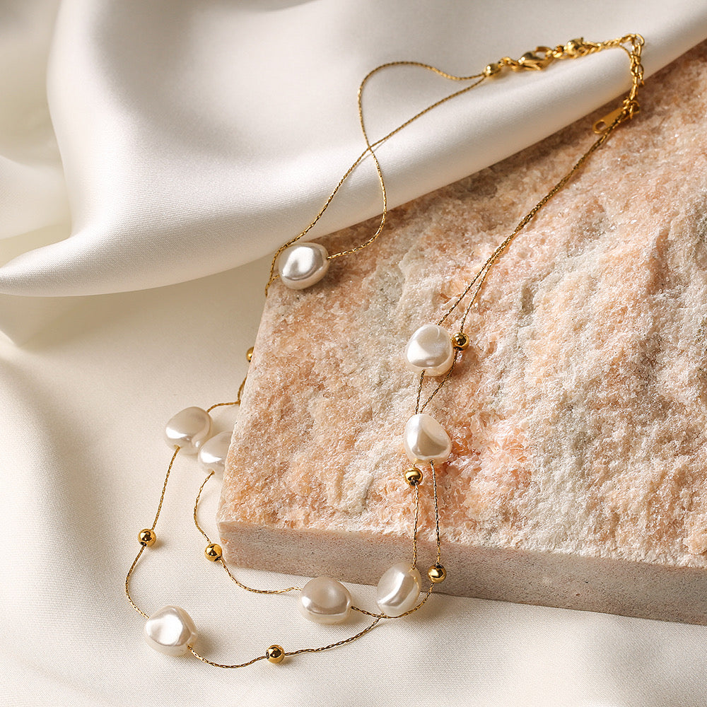 Moonlit Pearl Necklace
