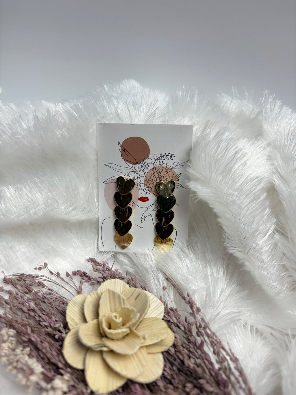 Golden Heartfall Earrings