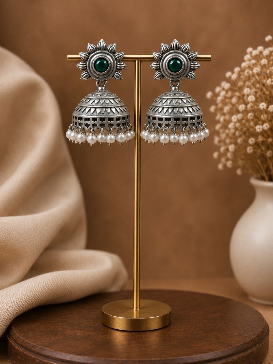 Gulnoor Pearl Jhumkas