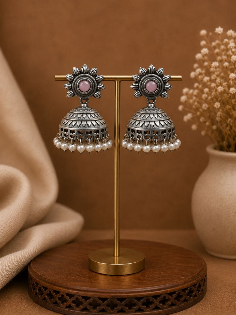 Gulnoor Pearl Jhumkas