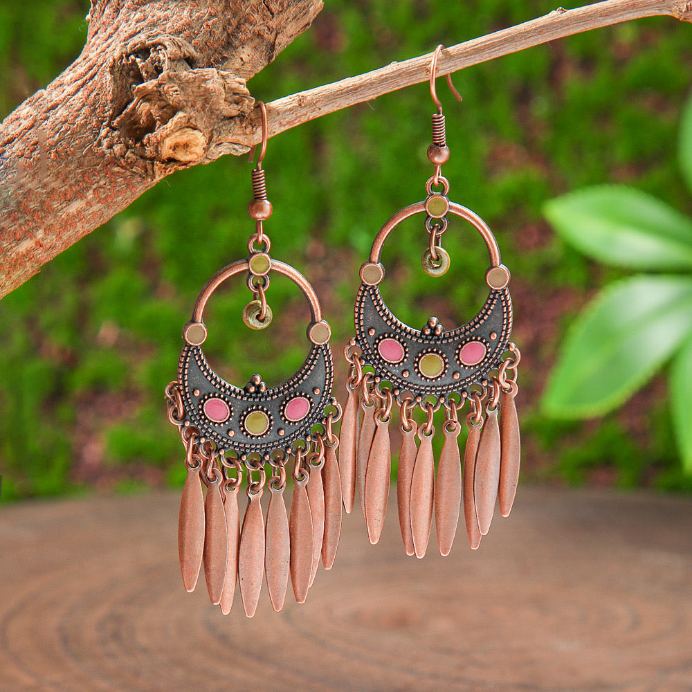 Desert Moon Fringe Earrings