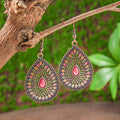 Coral Mandala Earrings