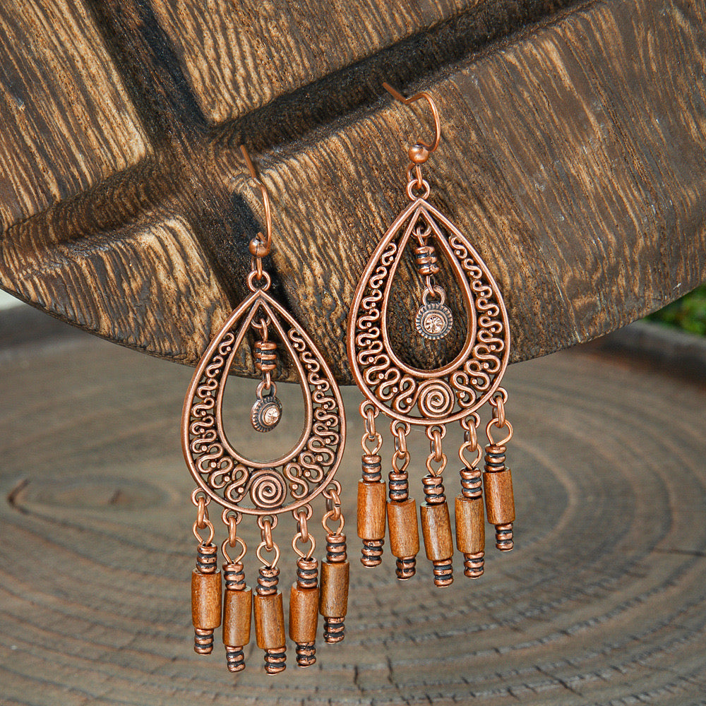 Copper Cascade Earrings