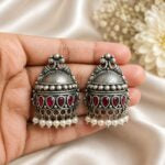 Turquoise Taj Jhumkas