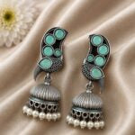 Mayur Emerald Jhumkas